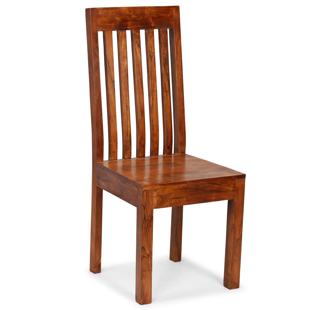 vidaXL Blagovaonske stolice od masivnog drva i šišama 4 kom moderne