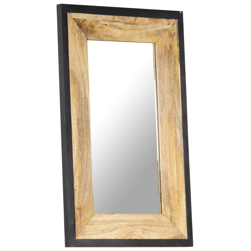 vidaXL Ogledalo od masivnog drva manga 80 x 50 cm