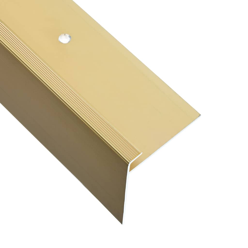 vidaXL Rubnjaci za stepenice F-oblika 15 kom aluminijski 90 cm zlatni