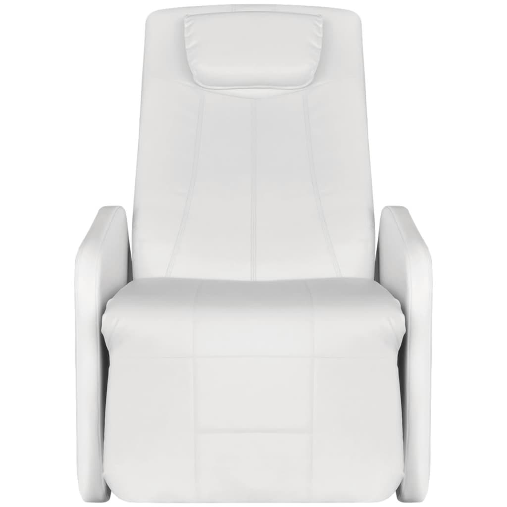 vidaXL Masažna fotelja od umjetne kože bijela