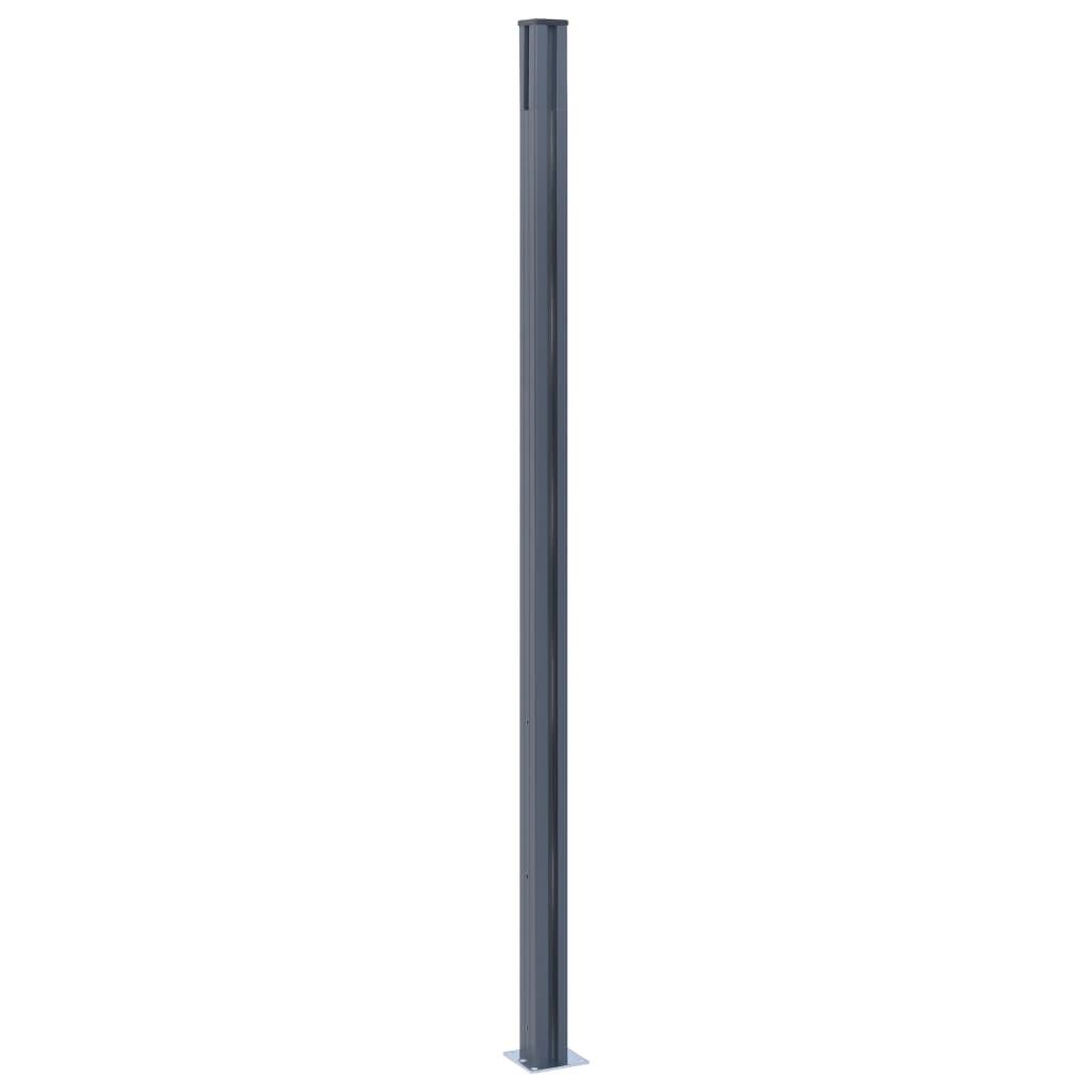 vidaXL Stupovi za ogradu 2 kom tamnosivi 185 cm aluminijski