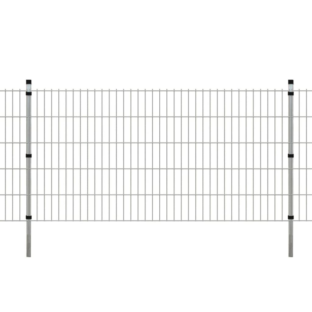vidaXL Stupovi za ogradu 20 kom srebrni 150 cm od pocinčanog čelika