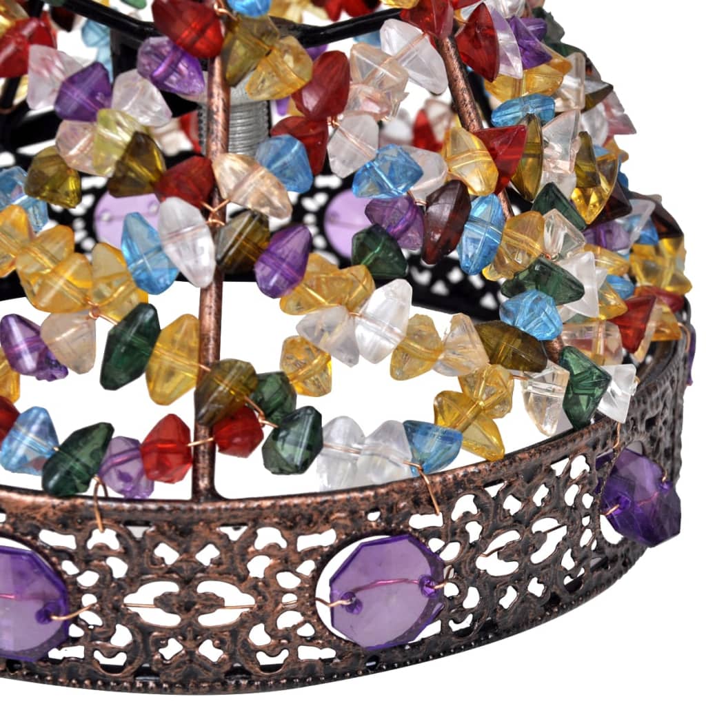 Višebojna stolna lampa s kristalnim perlama