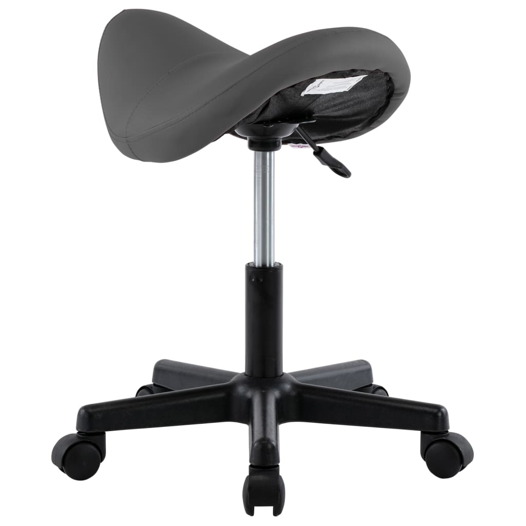 vidaXL Radni stolac od umjetne kože sivi