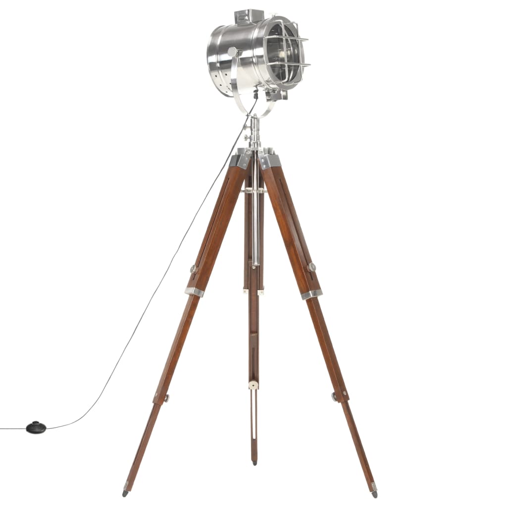 vidaXL Podna svjetiljka na tronošcu od masivnog drva manga 165 cm