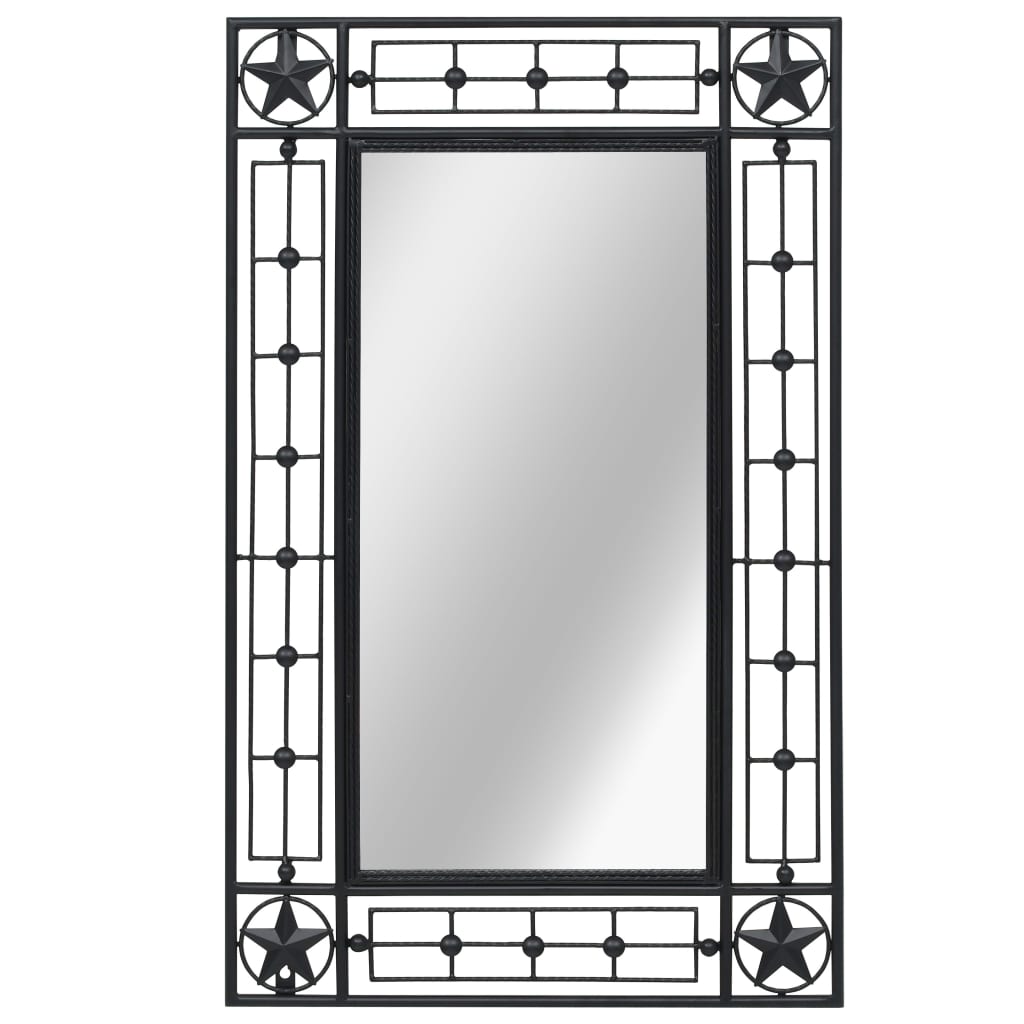 vidaXL Zidno ogledalo pravokutno 50 x 80 cm crno