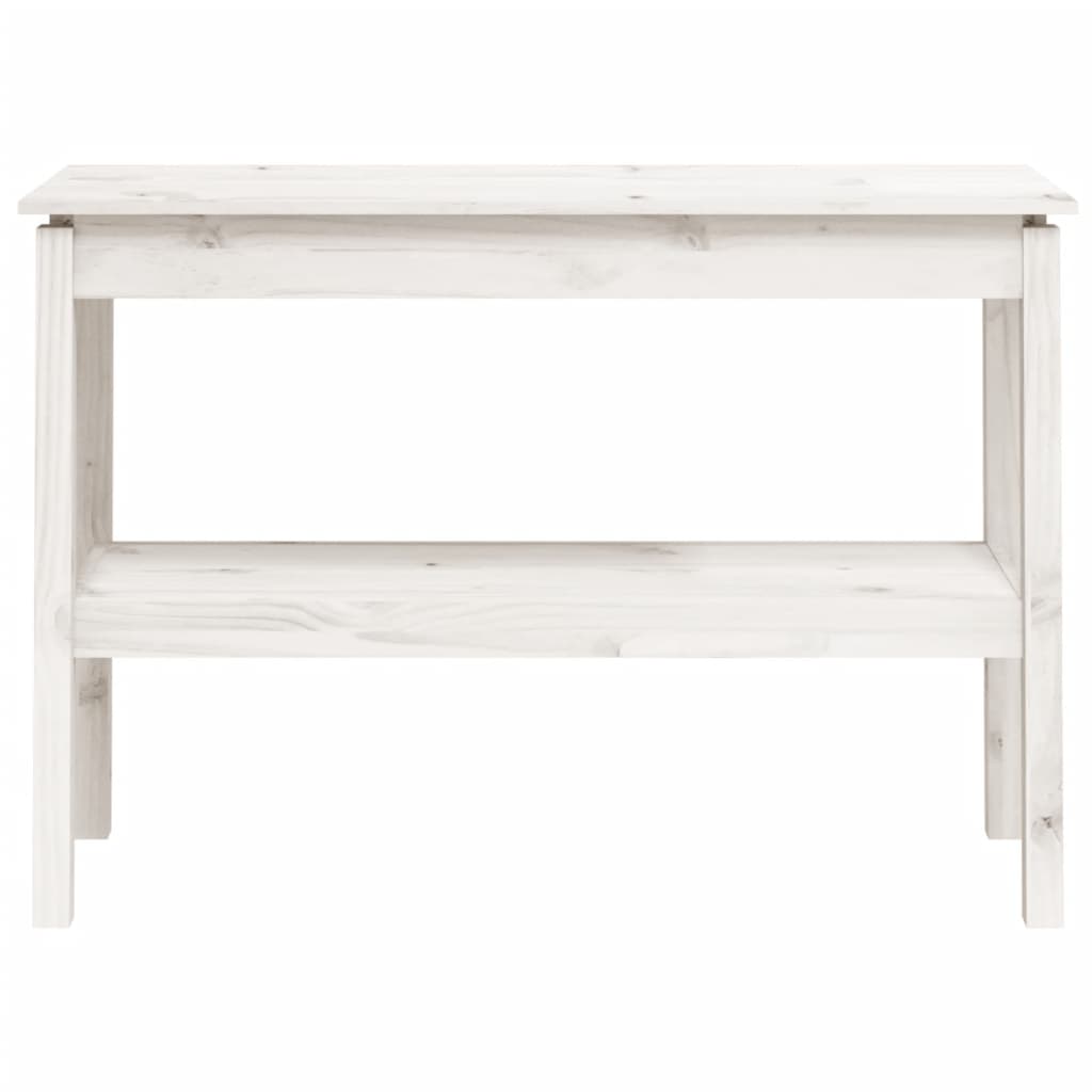 vidaXL Konzolni stol bijeli 110x40x75 cm od masivne borovine
