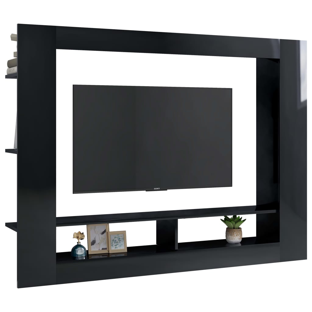 vidaXL TV ormarić sjajni crni 152 x 22 x 113 cm od konstruiranog drva