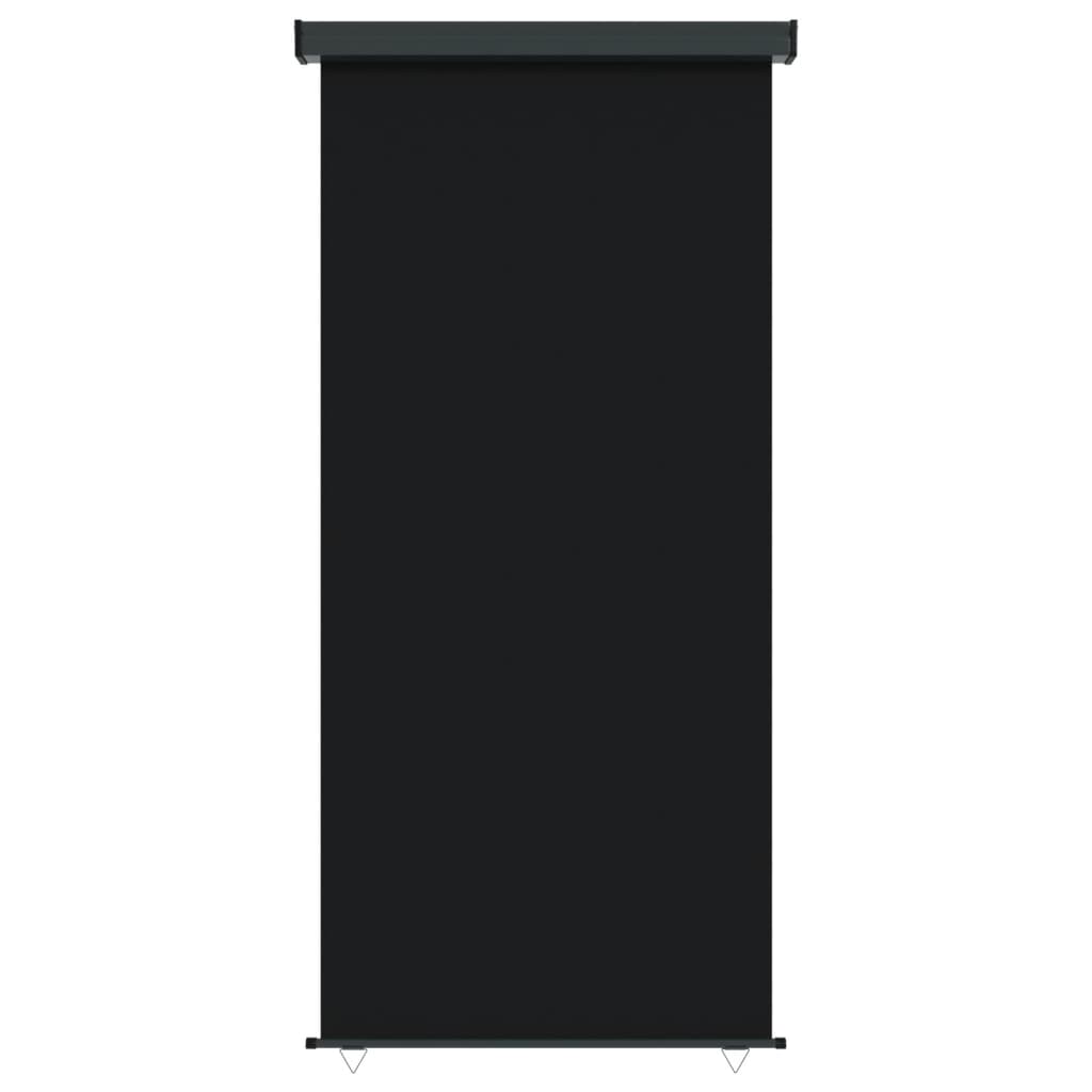 vidaXL Balkonska bočna tenda 122 x 250 cm crna