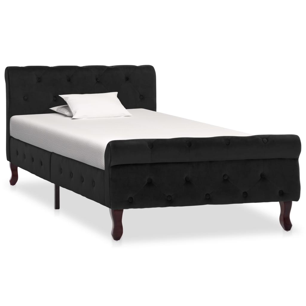vidaXL Okvir za krevet crni baršunasti 90 x 200 cm