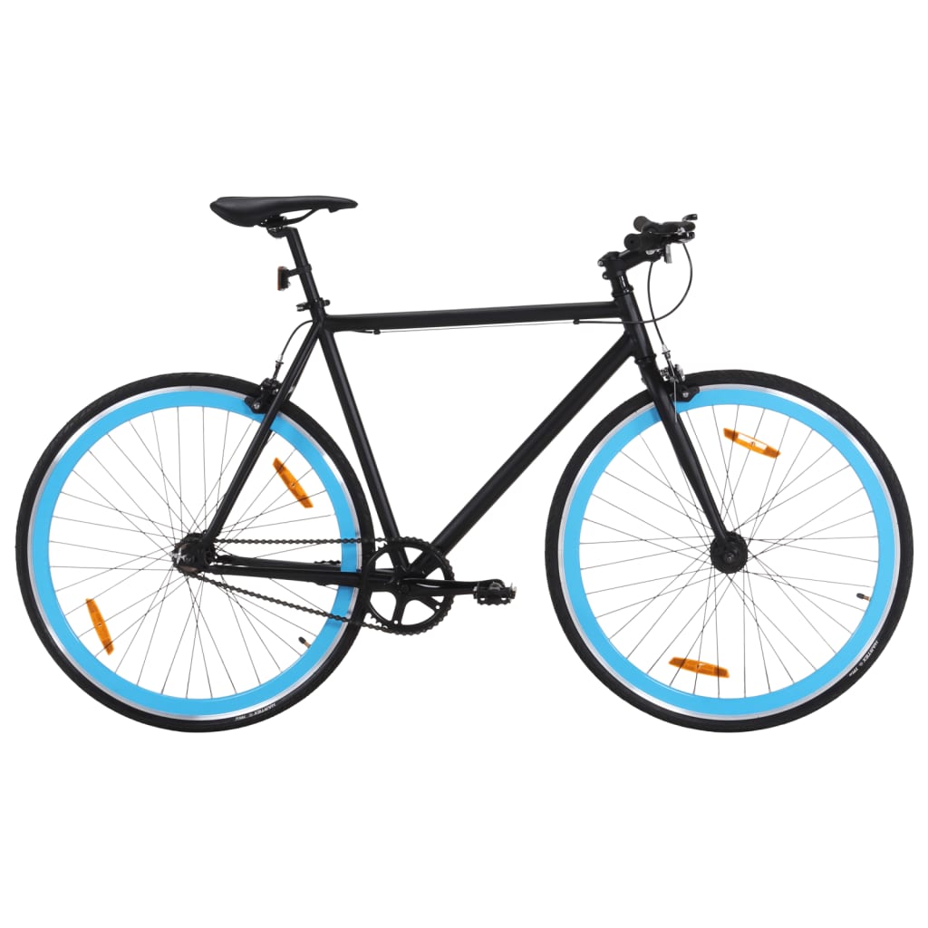 vidaXL Bicikl s fiksnim zupčanikom crno-plavi 700c 59 cm