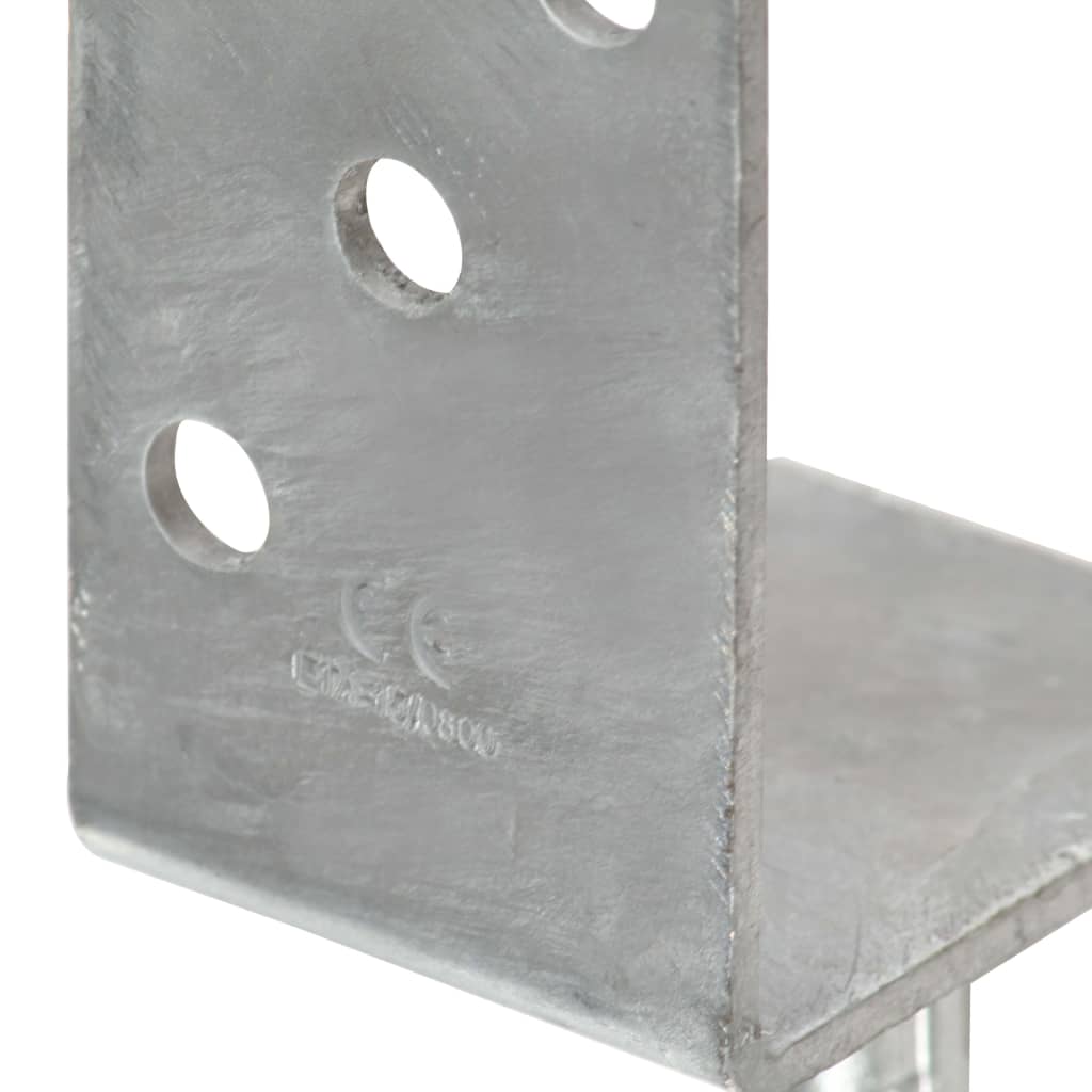 vidaXL Sidra za ogradu 6 kom srebrna 8 x 6 x 30 cm pocinčani čelik