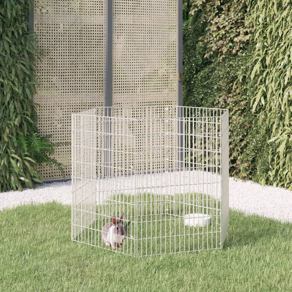 vidaXL Kavez za zečeve sa 6 panela 54 x 80 cm od pocinčanog željeza