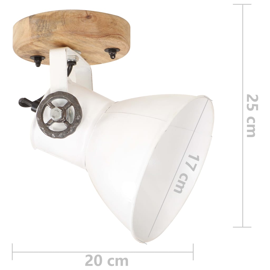 vidaXL Industrijske zidne/stropne svjetiljke 2 kom bijele 20x25 cm E27