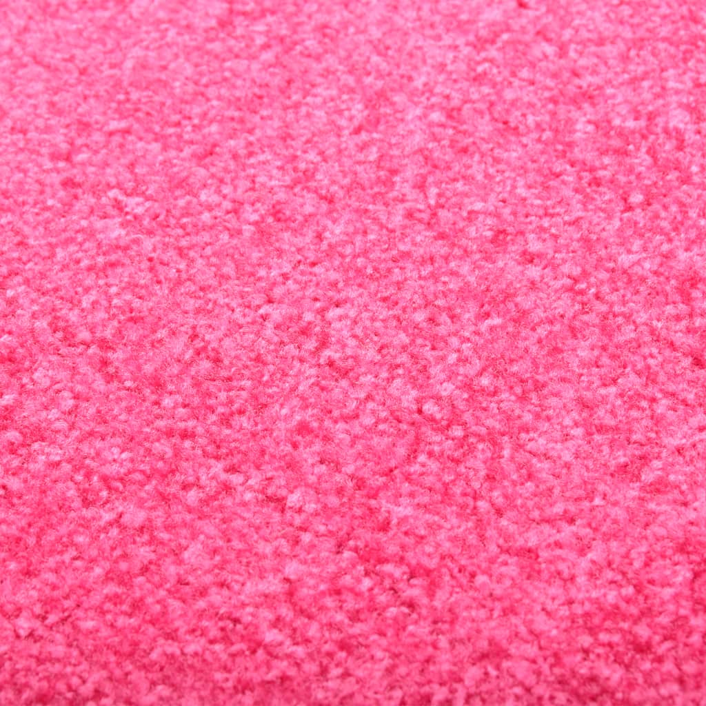 vidaXL Otirač perivi ružičasti 60 x 90 cm