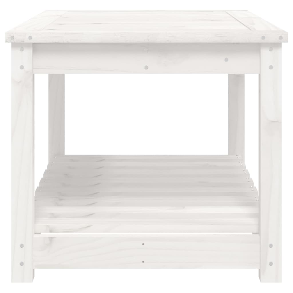 vidaXL Vrtni stol bijeli 82,5 x 50,5 x 45 cm od masivne borovine