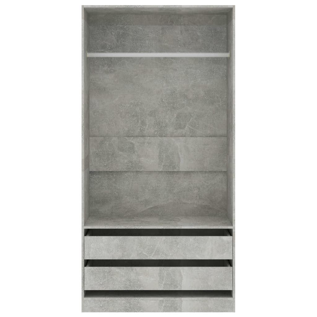 vidaXL Ormar siva boja betona 100 x 50 x 200 cm od konstruiranog drva