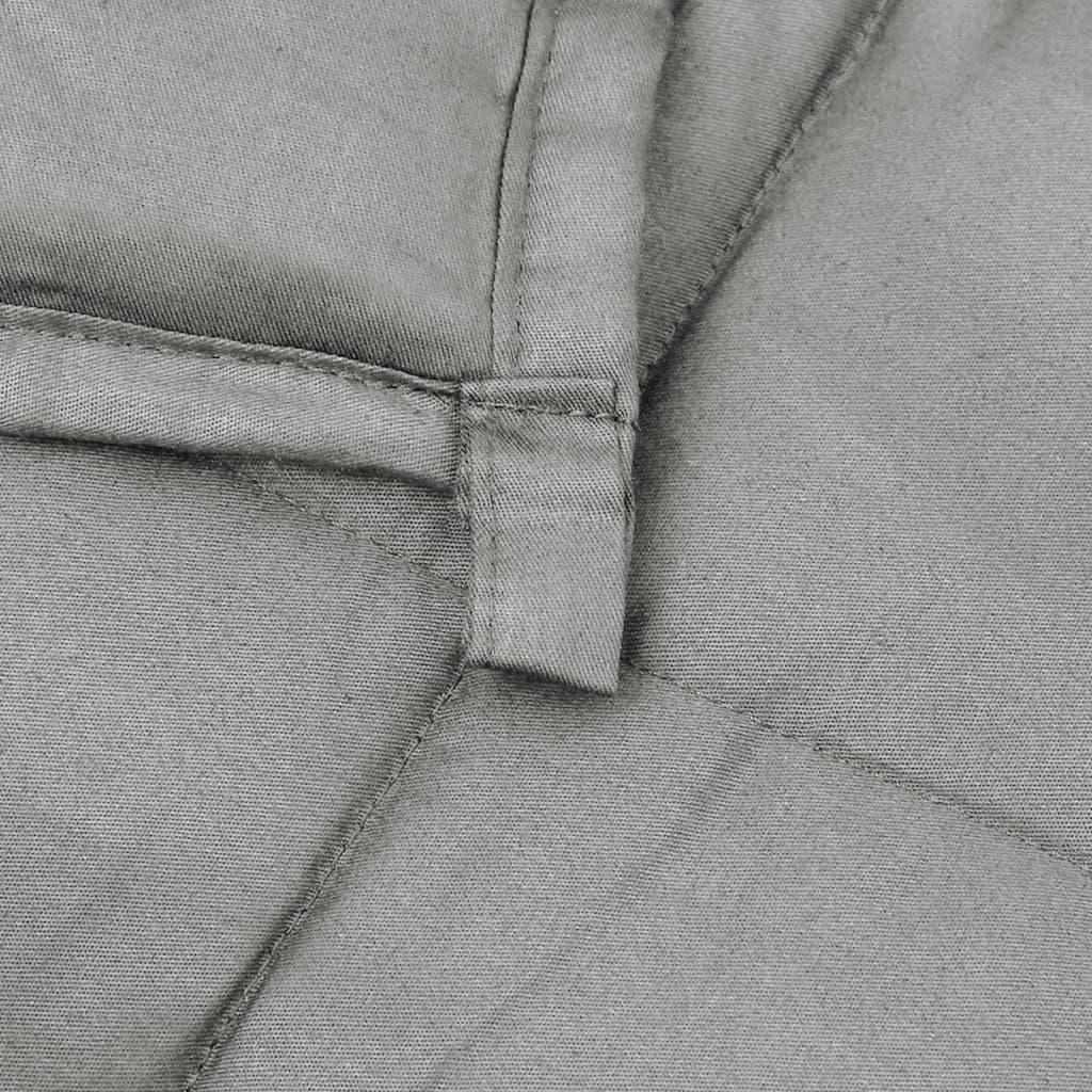 vidaXL Teška deka siva 150x200 cm 7 kg od tkanine