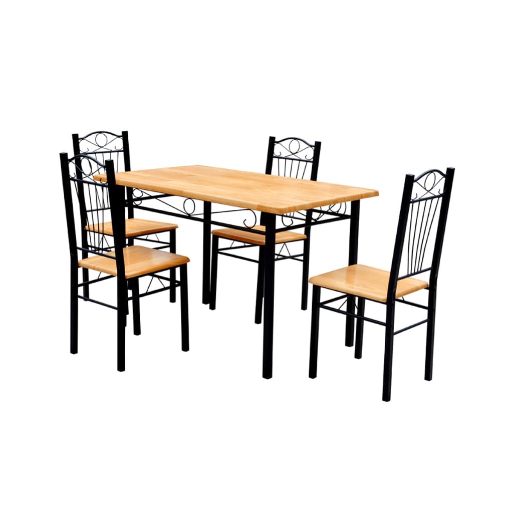 Set blagovaonski stol i 4 stolice u boji svjetle smeđe