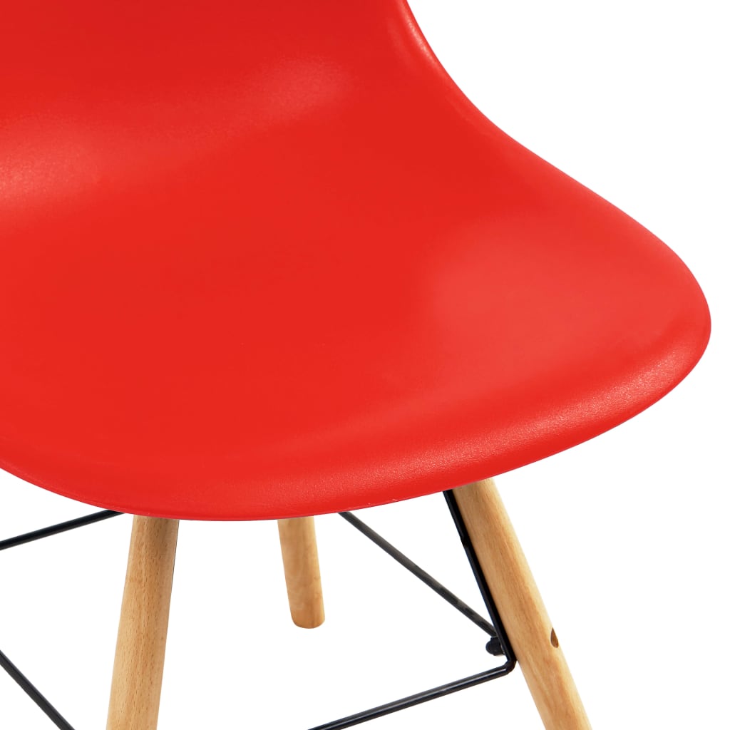 vidaXL Blagovaonske stolice od plastike 6 kom crvene