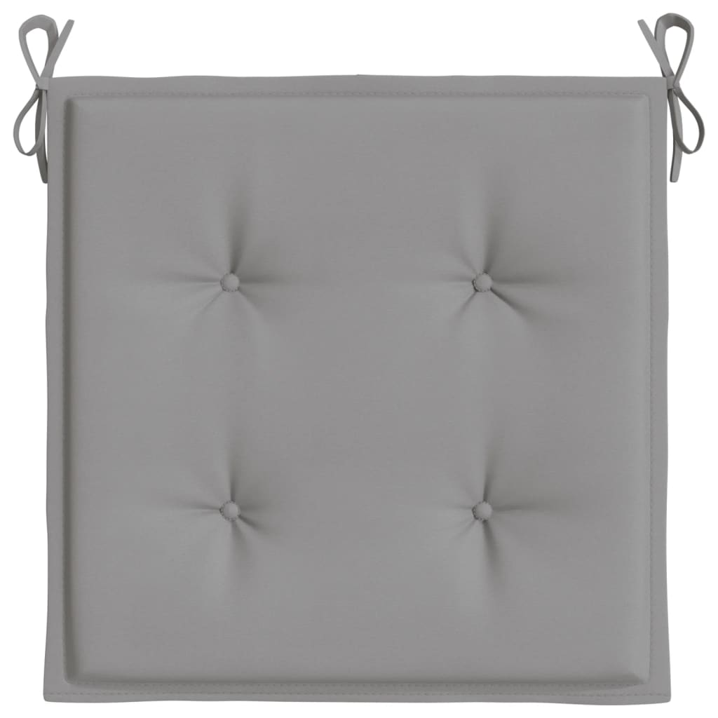 vidaXL Jastuci za vrtne stolice 2 kom sivi 40 x 40 x 3 cm od tkanine