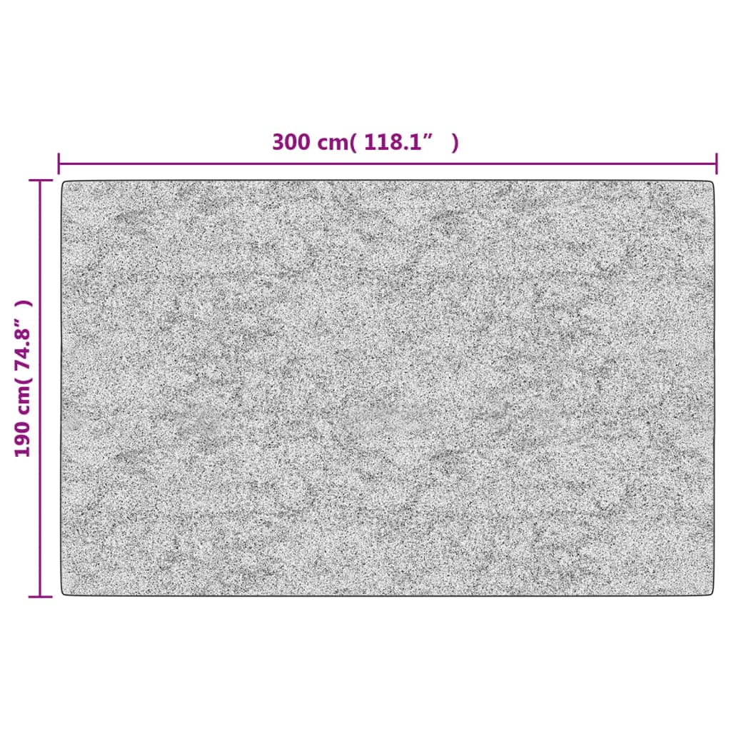 vidaXL Perivi tepih 190 x 300 cm crno-bijeli protuklizni