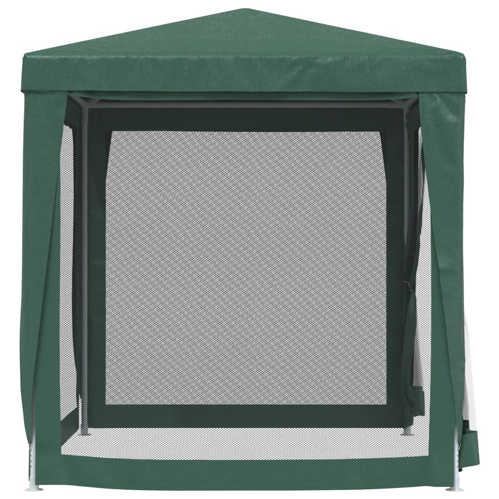 vidaXL Šator za zabave s 4 mrežasta bočna zida zeleni 2 x 2 m HDPE