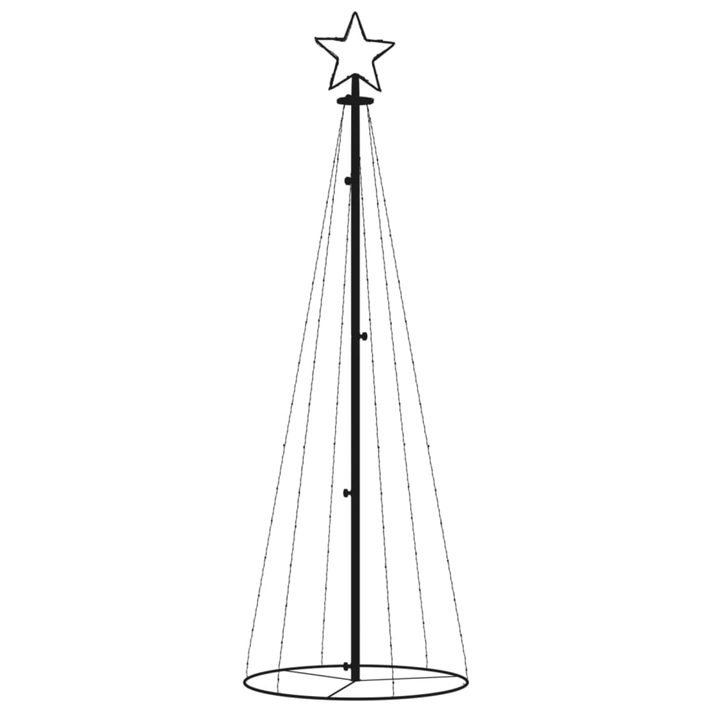 vidaXL Stožasto božićno drvce hladno bijelo 108 LED žarulja 70x180 cm