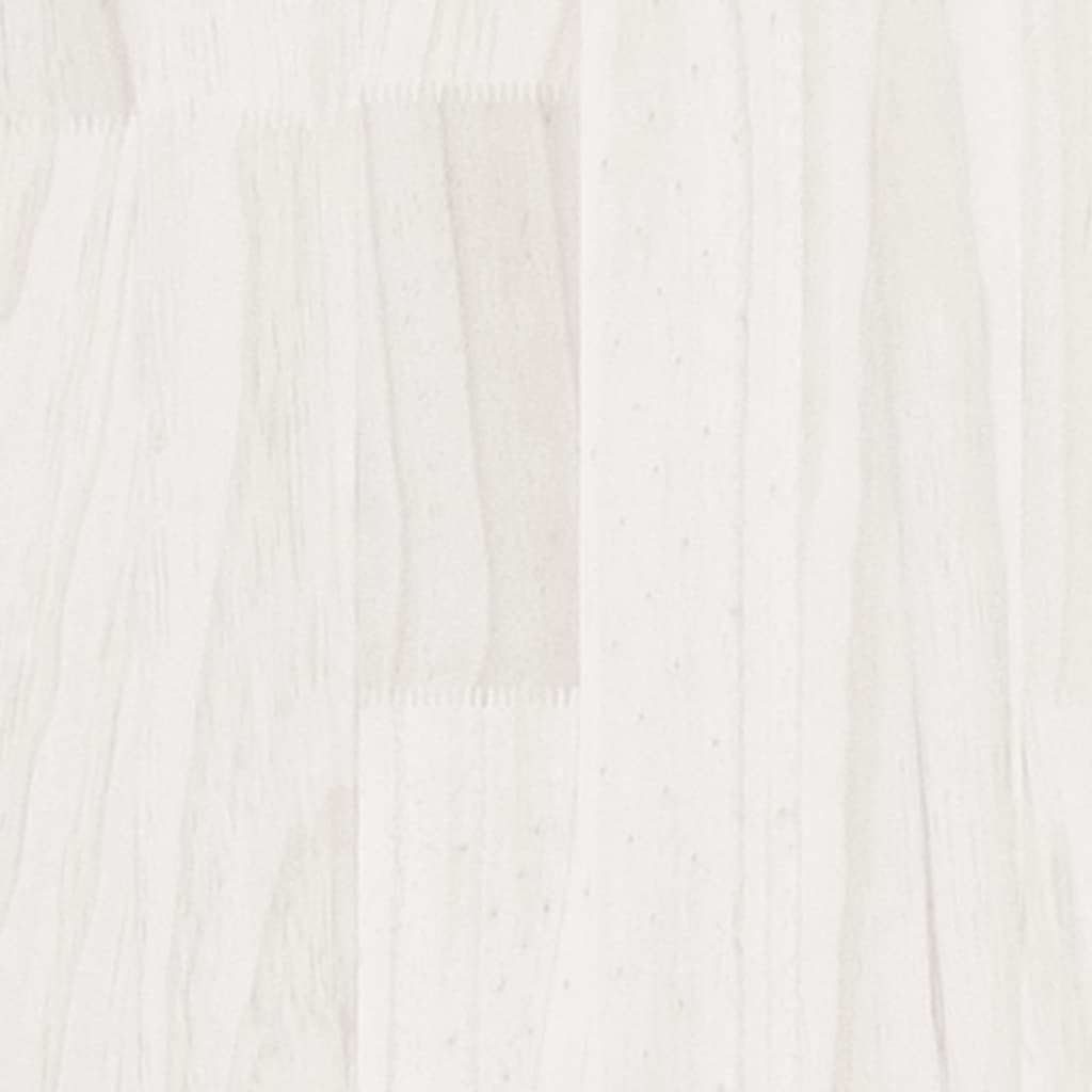 vidaXL Okvir za krevet od masivne borovine bijeli 90 x 190 cm mali