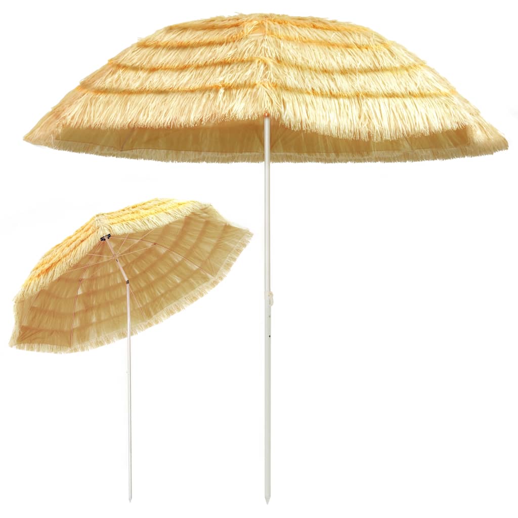 vidaXL Suncobran za plažu u havajskom stilu 300 cm prirodni