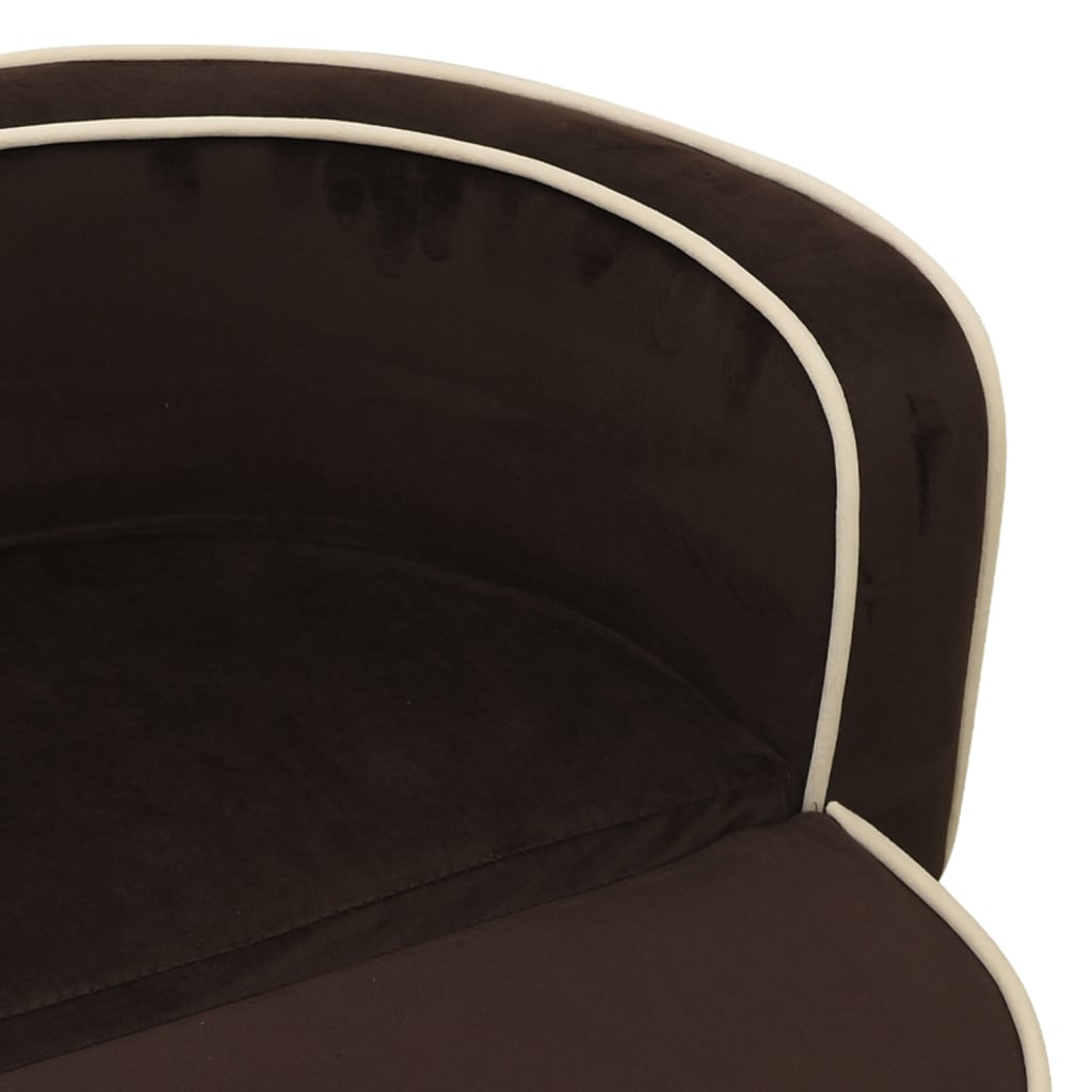vidaXL Sklopiva sofa za pse smeđa 73x67x26 cm plišana perivi jastuk