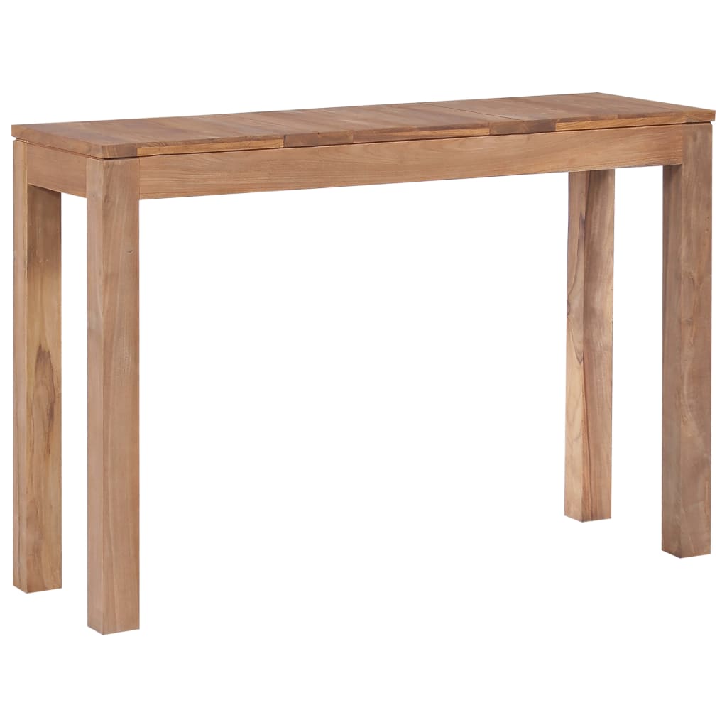 vidaXL Konzolni stol od tikovine s prirodnom obradom 110 x 35 x 76 cm