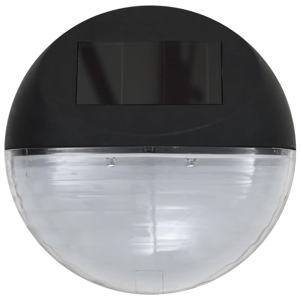 vidaXL Vanjske solarne zidne svjetiljke LED 12 kom okrugle crne