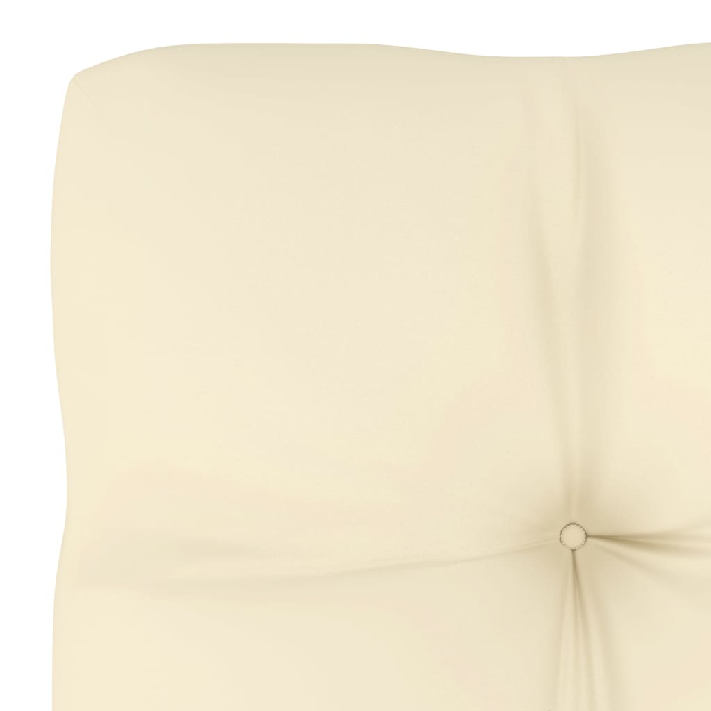 vidaXL Kutna vrtna sofa s krem jastucima od masivne borovine