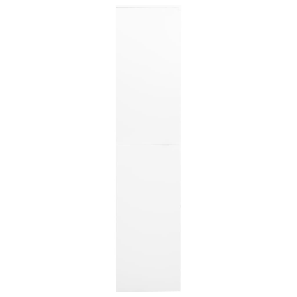 vidaXL Uredski ormarić bijeli 90 x 40 x 180 cm čelik i kaljeno staklo