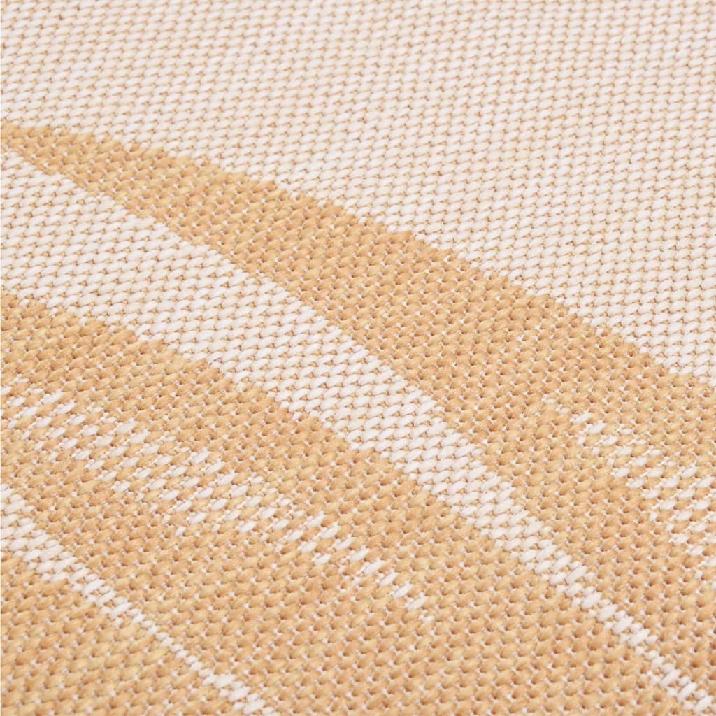 vidaXL Vanjski tepih ravnog tkanja 140 x 200 cm s uzorkom lišća