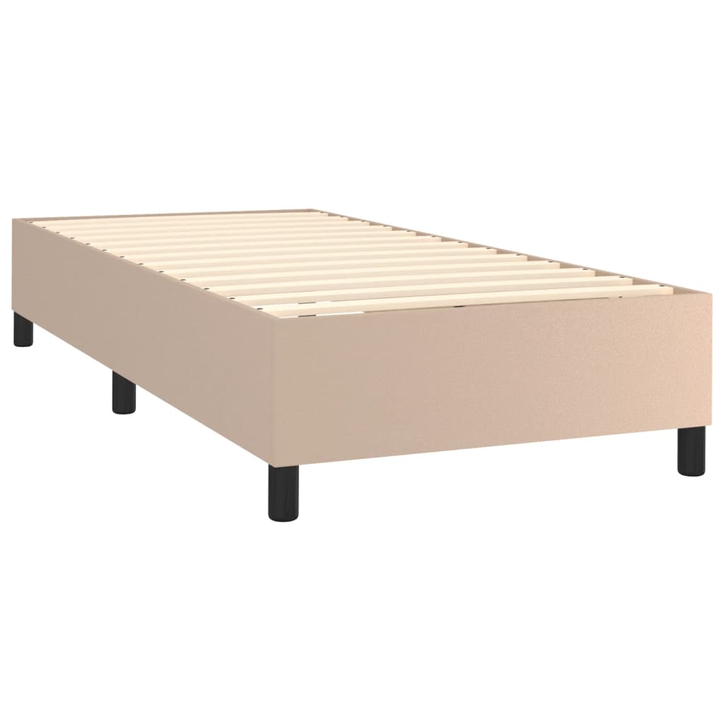vidaXL Okvir za krevet boja cappuccina 90x190 cm od umjetne kože