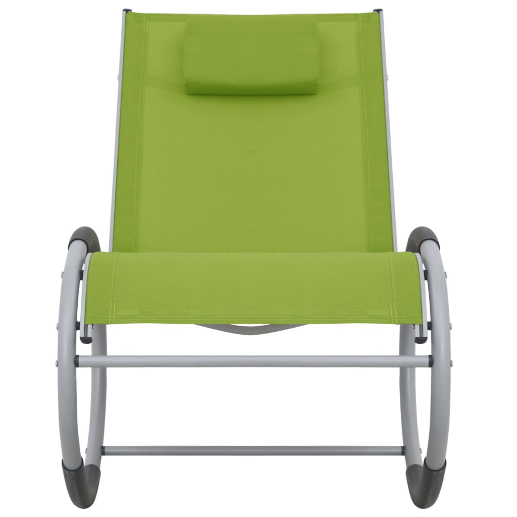 vidaXL Vrtna stolica za ljuljanje od tekstilena zelena