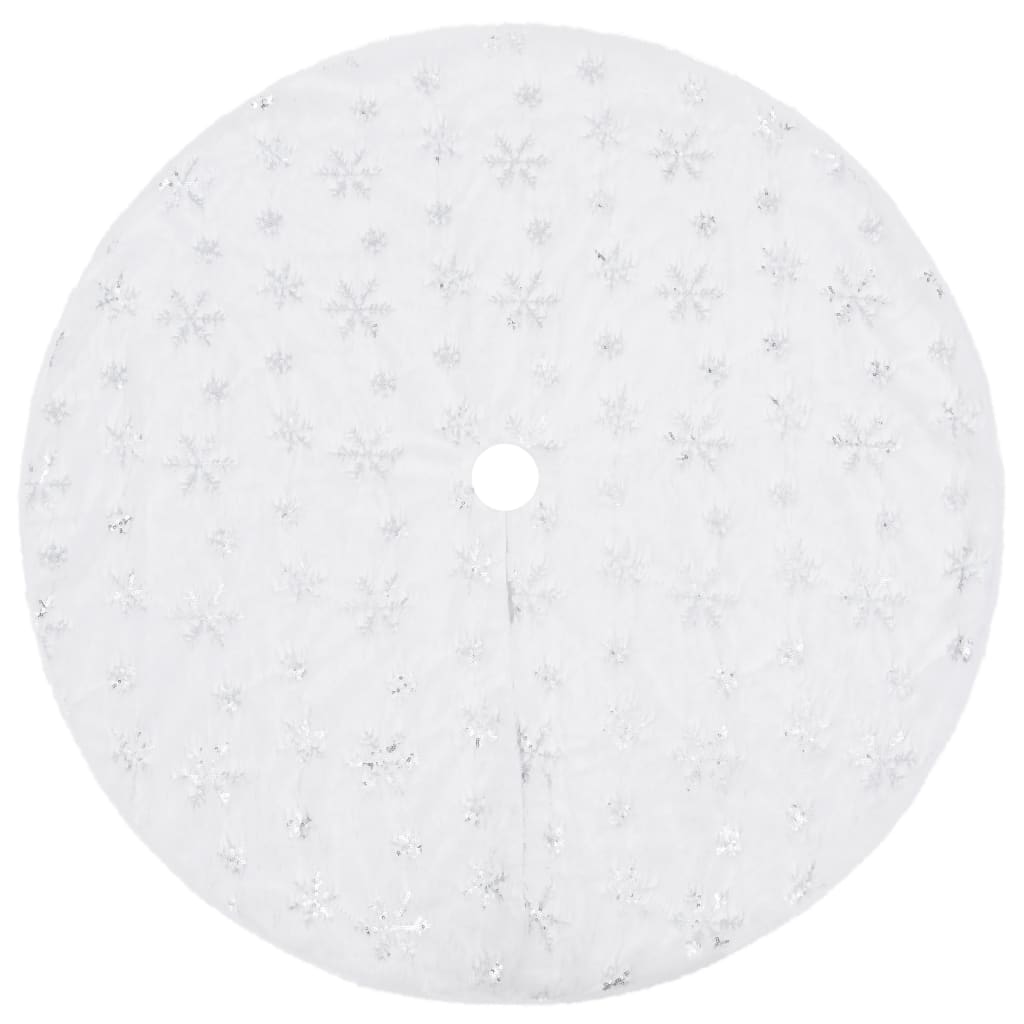 vidaXL Luksuzna podloga za božićno drvce bijela 150 cm umjetno krzno