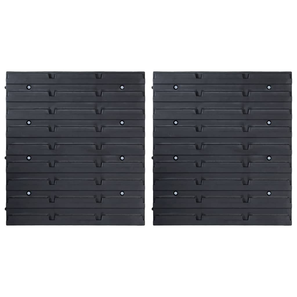 vidaXL 32-dijelni set kutija za pohranu sa zidnim pločama crveno-crni