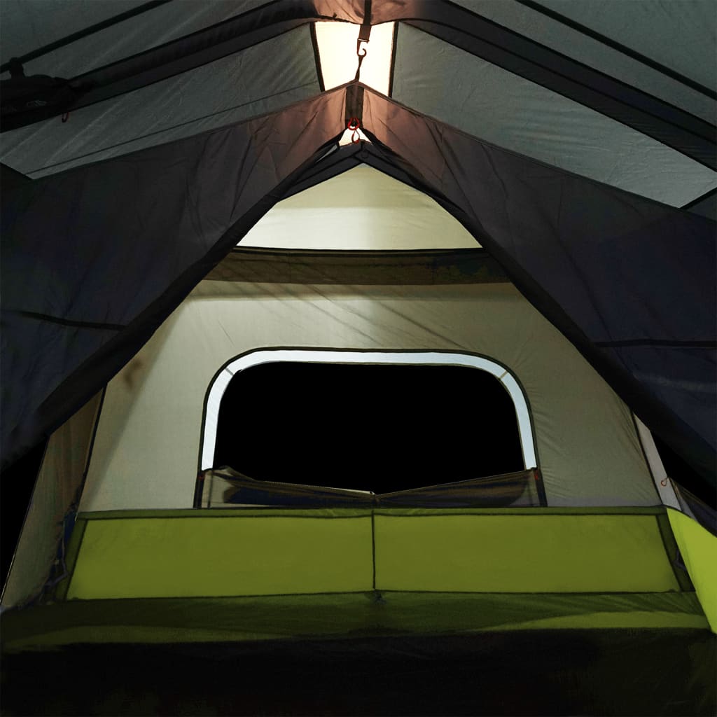 vidaXL Obiteljski šator LED za 10 osoba svjetlozeleni brzo otpuštanje