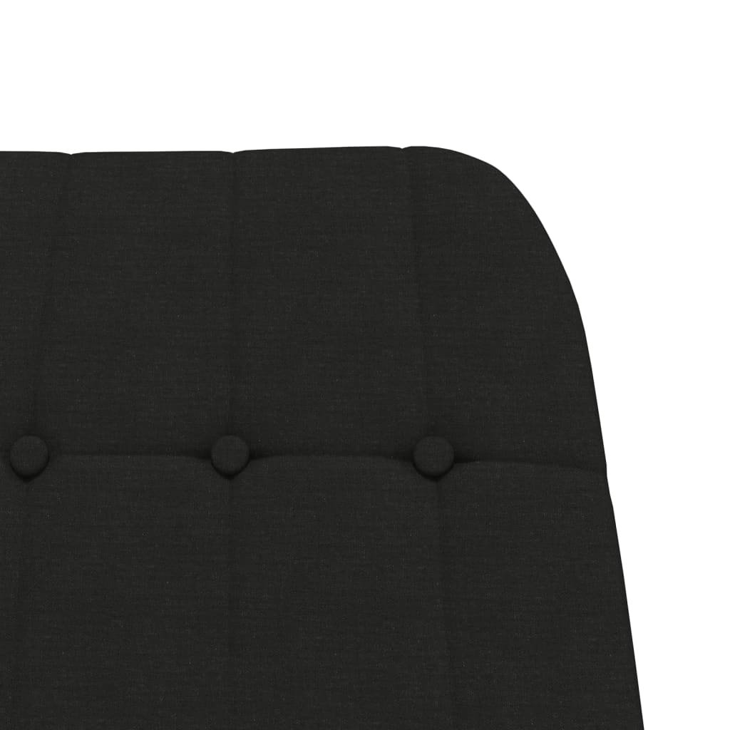 vidaXL Stolica za ljuljanje od tkanine crna