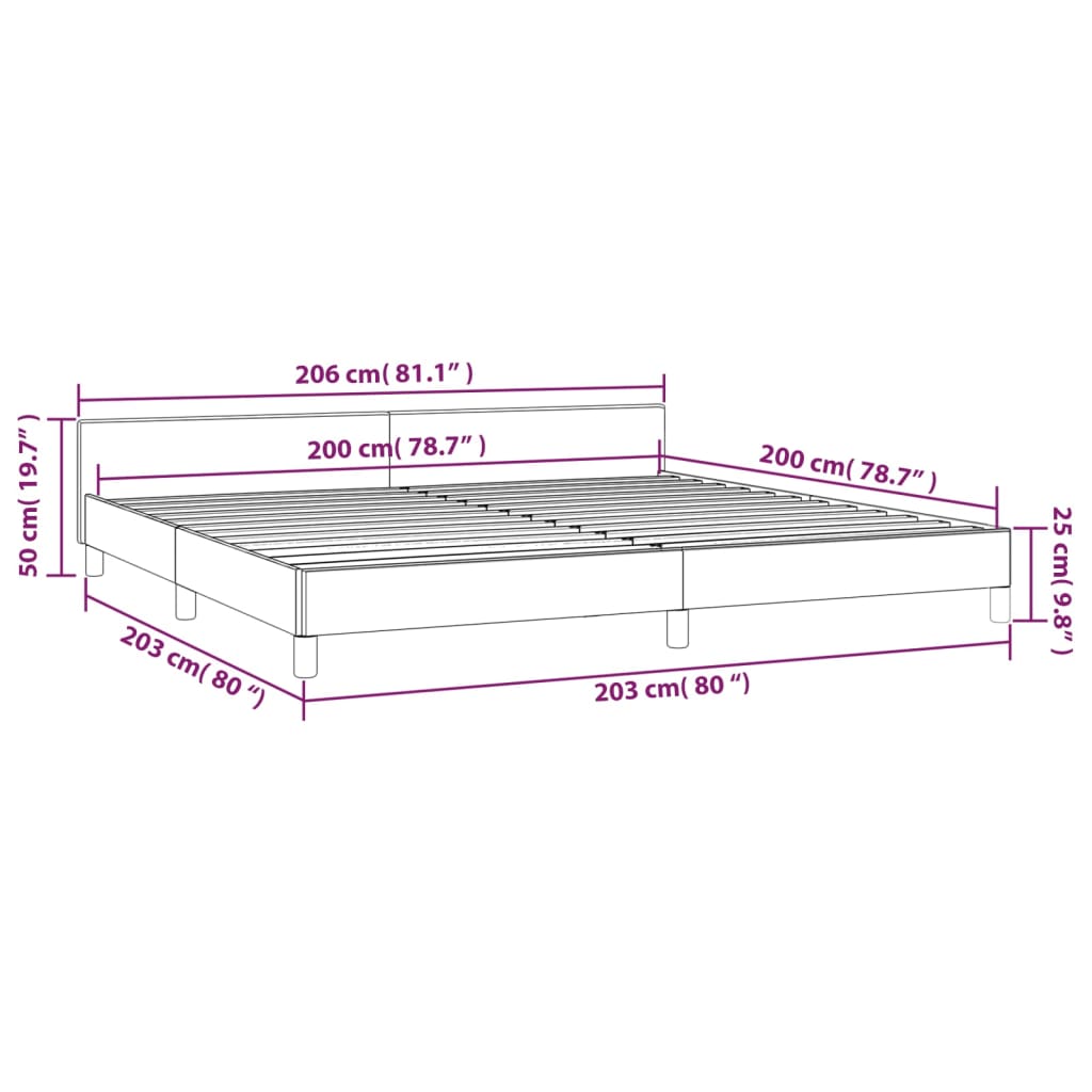 vidaXL Okvir za krevet s uzglavljem ružičasti 200x200 cm baršunasti