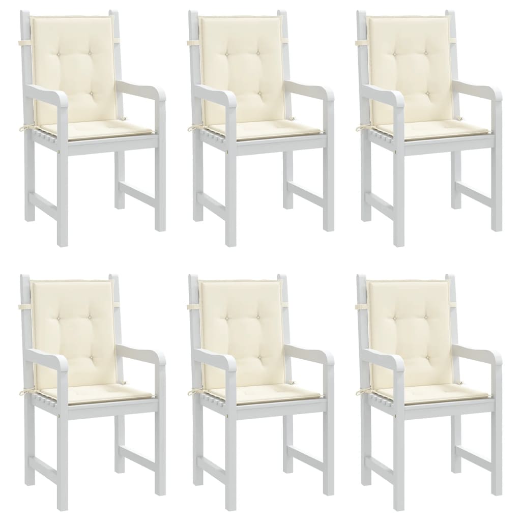 vidaXL Jastuci za vrtne stolice 6 kom krem 100 x 50 x 3 cm od tkanine