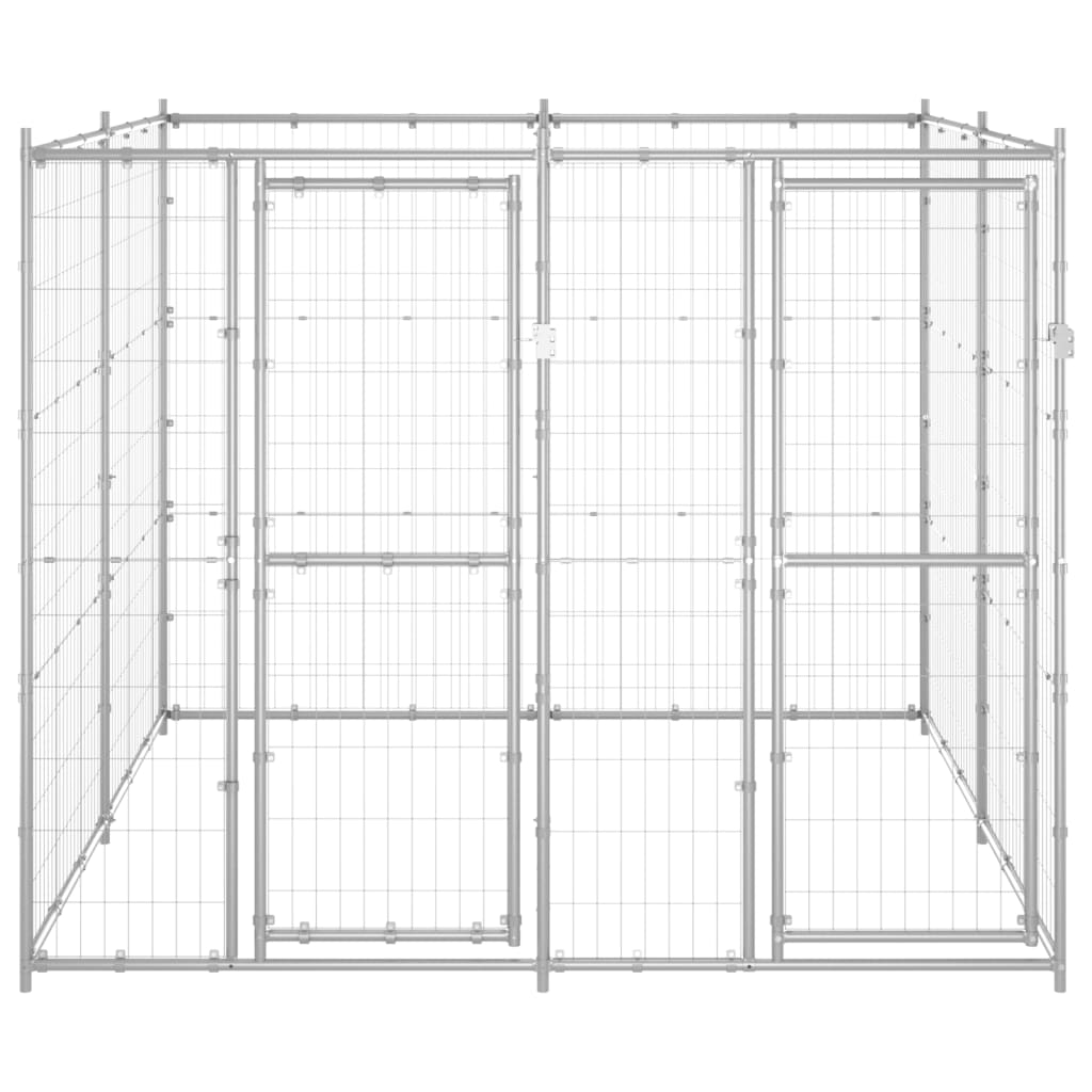 vidaXL Vanjski kavez za pse od pocinčanog čelika 4,84 m²