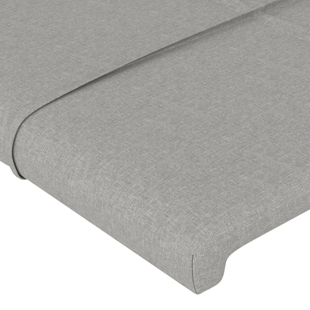 vidaXL Okvir za krevet s uzglavljem svjetlosivi 160x200 cm od tkanine