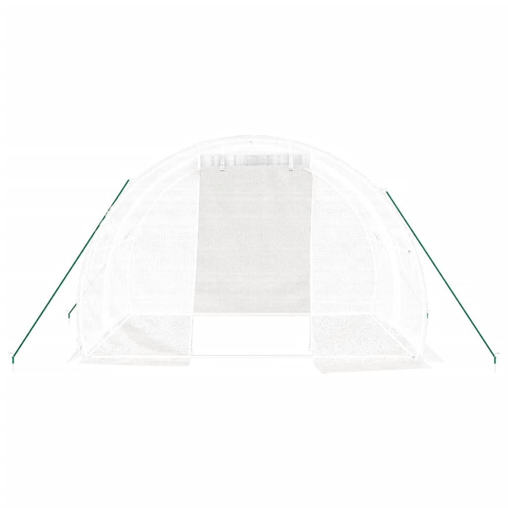 vidaXL Staklenik s čeličnim okvirom bijeli 6 m² 3 x 2 x 2 m