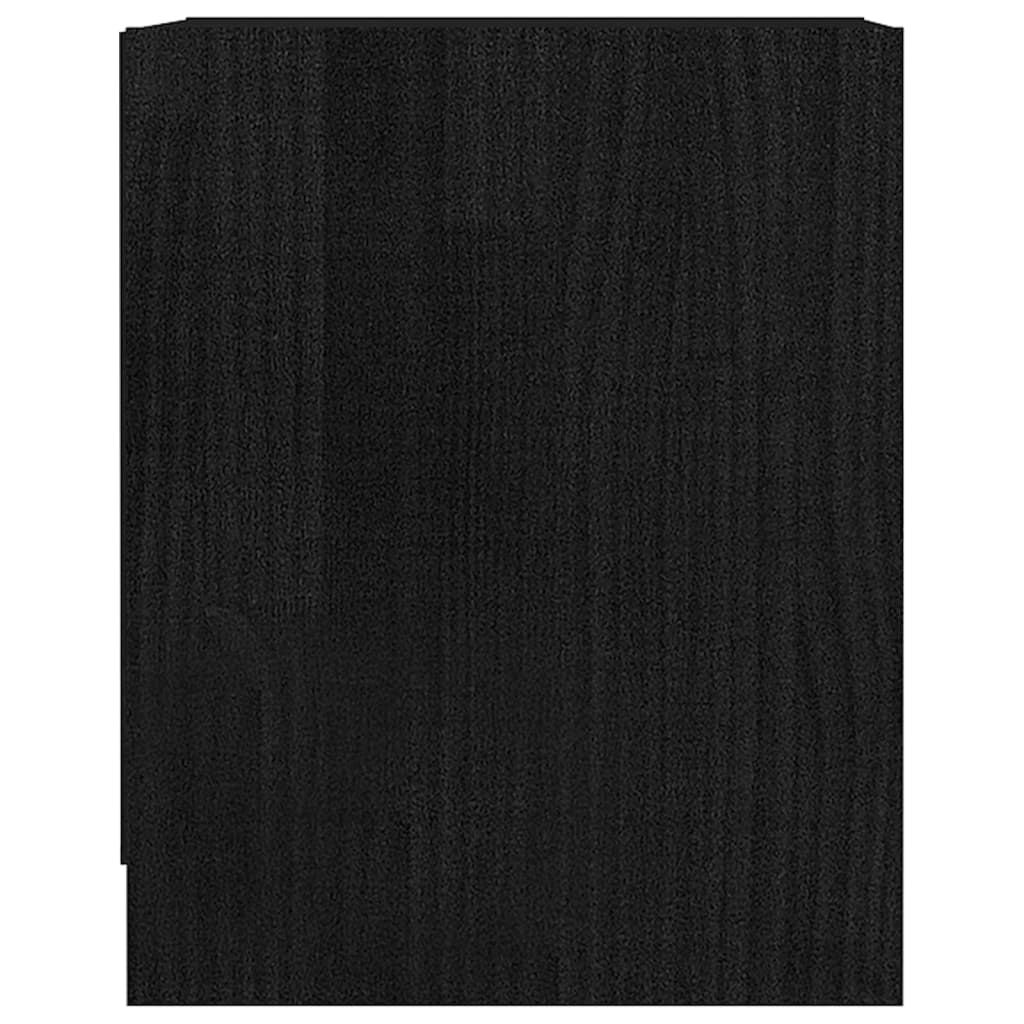 vidaXL Noćni ormarići 2 kom crni 35,5x33,5x41,5 cm od masivne borovine