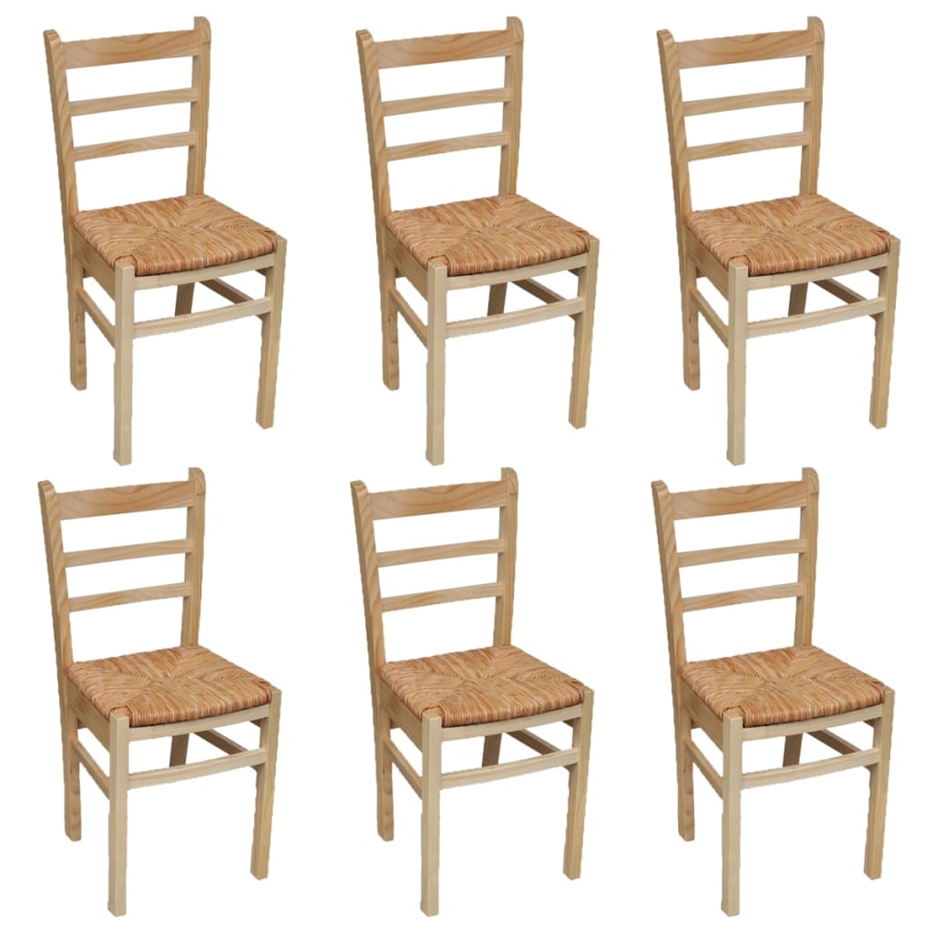 vidaXL Blagovaonske stolice 6 kom od borovine