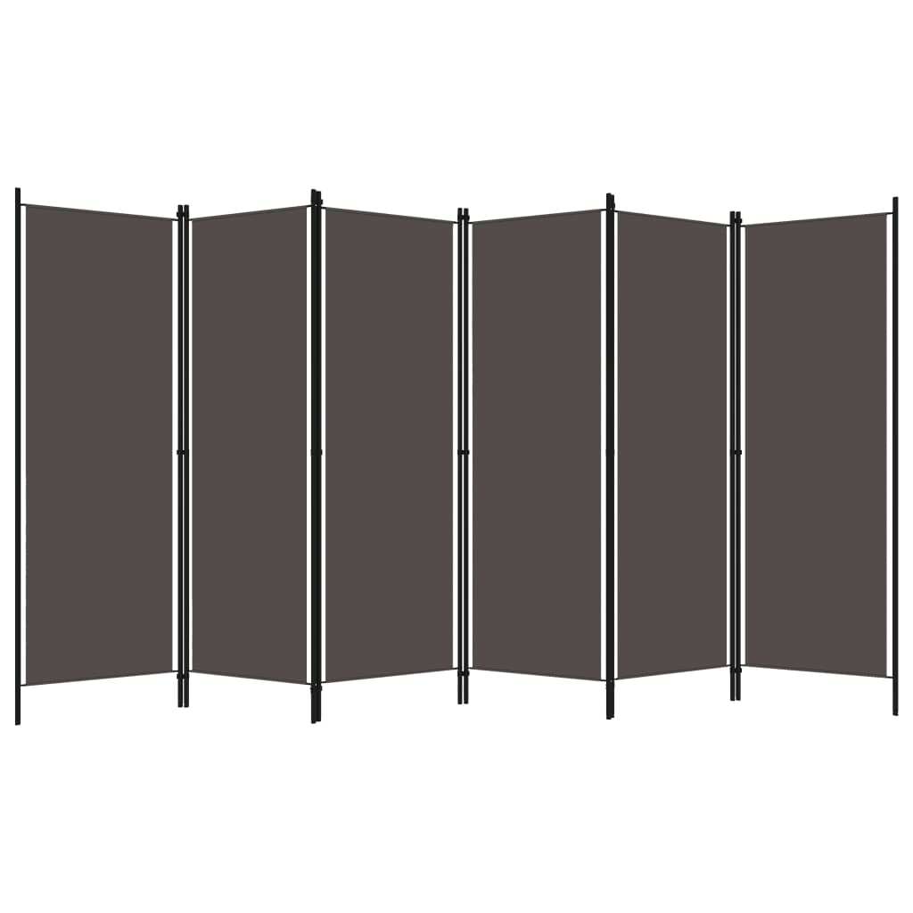 vidaXL Sobna pregrada sa 6 panela antracit 300 x 180 cm